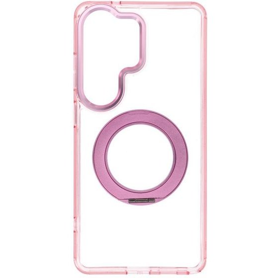 Case For Samsung S26 Ultra Frame Circle Stand Compatible With Magsafe Pink OEM