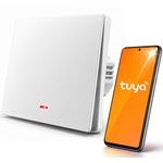 QOLTEC Smart 1-Gang Light Switch | Wi-Fi | Timer | Tuya | Smart Life | White - (52719)