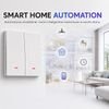 QOLTEC Smart 2-Gang Light Switch | Wi-Fi | Timer | Tuya | Smart Life | White - (52706)