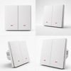 QOLTEC Smart 2-Gang Light Switch | Wi-Fi | Timer | Tuya | Smart Life | White - (52706)