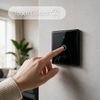 QOLTEC Smart Touch 1-Gang Light Switch | Wi-Fi | Timer | Tuya | Smart Life | Tempered Glass | Black - (52711)