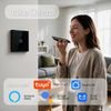 QOLTEC Smart Touch 1-Gang Light Switch | Wi-Fi | Timer | Tuya | Smart Life | Tempered Glass | Black - (52711)