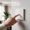 QOLTEC Smart Touch 1-Gang Light Switch | Wi-Fi | Timer | Tuya | Smart Life | Tempered Glass | White - (52715)