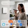 QOLTEC Smart Touch 1-Gang Light Switch | Wi-Fi | Timer | Tuya | Smart Life | Tempered Glass | White - (52715)