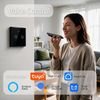 QOLTEC Smart Touch 2-Gang Light Switch | Wi-Fi | Timer | Tuya | Smart Life | Tempered Glass | Black - (52712)