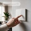 QOLTEC Smart Touch 2-Gang Light Switch | Wi-Fi | Timer | Tuya | Smart Life | Tempered Glass | White - (52716)