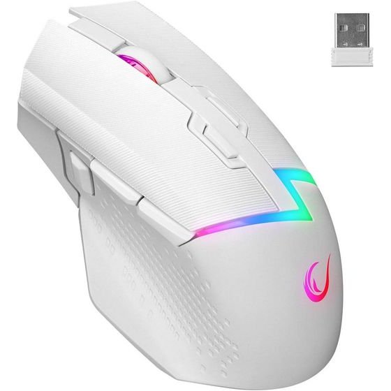 RAMPAGE Drop M3 V2 24000 Dpi White Wireless Mouse - (DROPM3V2-WHITE)
