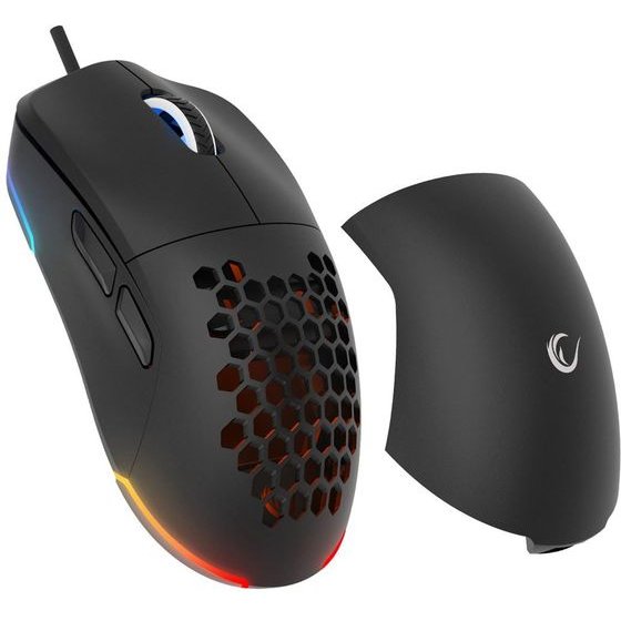RAMPAGE Wired Gaming Mouse 12800DPi Blink Black - (BLINK-BLACK)