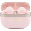 Guess Earphones Tws Glossy Gold Lineprinted Classic Logo Pink - (GUTWSN2HGGSP)