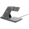 Lamtech 3-IN-1 Foldable Wireless Charger Stand 15W Compatible With Apple Devices Black - (LAM981203)