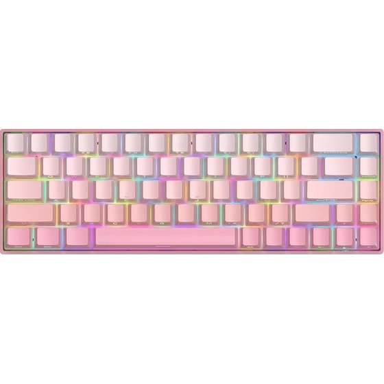 White Shark Mech Keyboard Us Layout GK-007411 Red Switch Pink Gradient - (NUNCHAKU-P-US-RED.SW)