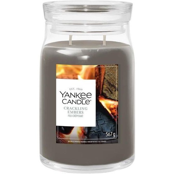 Yankee Home Yankee Candle Crackling Embers Wax Candle Cylinder Wood Grey 1 pc(s) - (2247792)