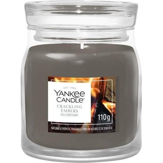 Yankee Home Yankee Candle Crackling Embers Wax Candle Cylinder Wood Grey 1 pc(s) - (2247795)