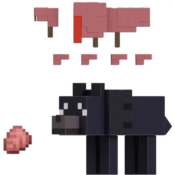 Mattel Minecraft: Armored Wolf - Figure 8cm (JJR99)