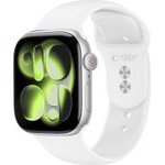 Tech-Protect Silicone Apple Watch 8 / 9 / 10 / 11 / 12 / Se (40 / 41 / 42 MM) WHITE