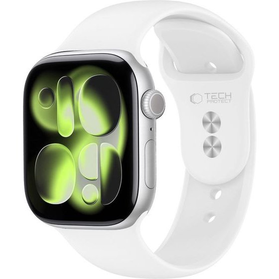Tech-Protect Silicone Apple Watch 8 / 9 / 10 / 11 / 12 / Se (40 / 41 / 42 MM) WHITE