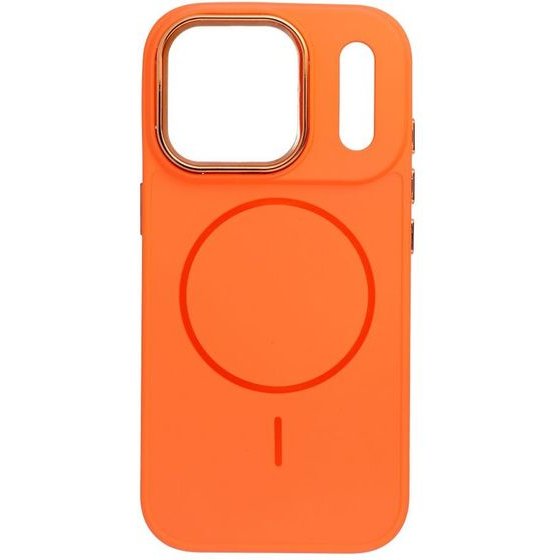 Case For Iphone 18 Pro / 17 Pro Frame Mag Cover Compatible With Magsafe Orange OEM