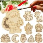 Ruhhy Wooden baubles for painting 24 pcs 26471 - (18604-0)