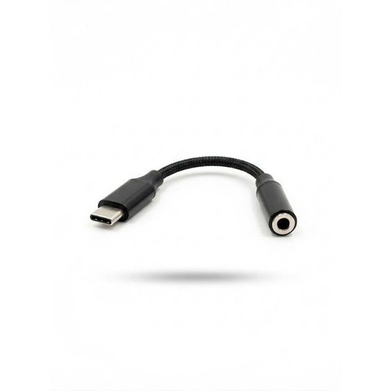 Vakoss Headphone Adapter (USB-C To 3.5mm Mini-Jack) - Black - (TC-5681)