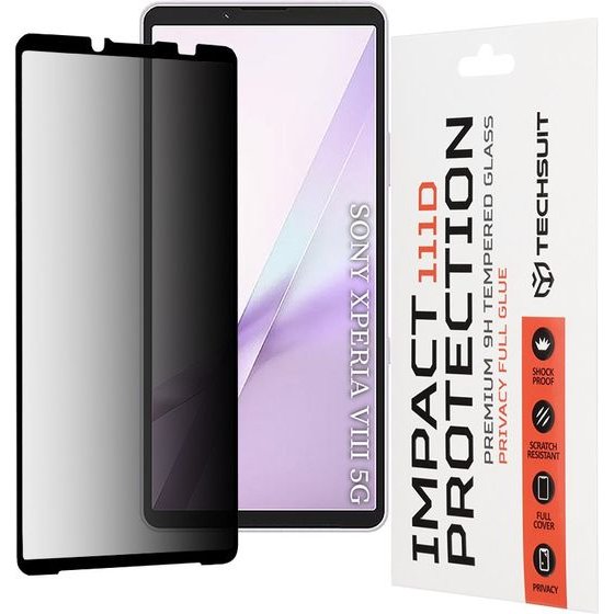 Techsuit - 111D Privacy Full Glue - Sony Xperia 10 Viii - Black