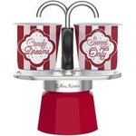 Bialetti Mini Express 2TZ Coffee Maker Set + 2 Cups Candyland 90 Ml - (5461)