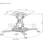 Maclean Ceiling Mount/Hanger For Projectors, 54-320 mm, Up To 13.5 kg, 360-Degree rotation, - (MC-200 B)