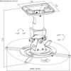 Maclean Projector Ceiling Mount/Hanger, Steel, 180-310 mm, Up To 15 kg, - (MC-208 B)