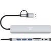 Wozinsky 8-in-1 Usb Hub With Usb 3.0 Sd Card Reader And Audio Output - Gray 5907769389511 - (WAH-81)