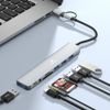 Wozinsky 8-in-1 Usb Hub With Usb 3.0 Sd Card Reader And Audio Output - Gray 5907769389511 - (WAH-81)