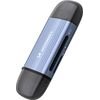 Wozinsky Memory Card Reader For Sd And Microsd USB-A 3.0 / USB-C 3.0 Aluminum - Gray 5907769389320 - (WCR-5G)