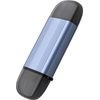 Wozinsky Memory Card Reader For Sd And Microsd USB-A 3.0 / USB-C 3.0 Aluminum - Gray 5907769389320 - (WCR-5G)