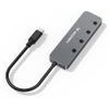 Wozinsky WHS080YSs 4 x USB-A 3.0 Aluminum Hub With Individual Switches And 15 Cm USB-C Cable - Gray 5907769389313 - (WHS088YSS)