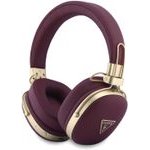 Guess Pu Grained Triangle Gold Metal Logo Enc Wireless Headphone Burgundy - (GUOBHP72PGTCSU)