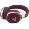 Guess Pu Grained Triangle Gold Metal Logo Enc Wireless Headphone Burgundy - (GUOBHP72PGTCSU)