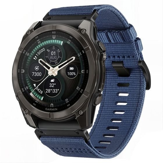 Tech-Protect Nylon Classic Garmin Fenix 5X / 5X Plus / 6X / 6X Pro / 7X / 8 / 8 Pro / 9 / 9 Pro (51 MM) Midnight NAVY