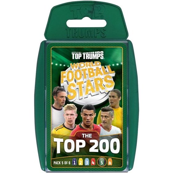 Winning Moves: Top Trumps - World Football Stars 2024 The Top 200 Pack 5 - Card Game (WM04842-EN1)