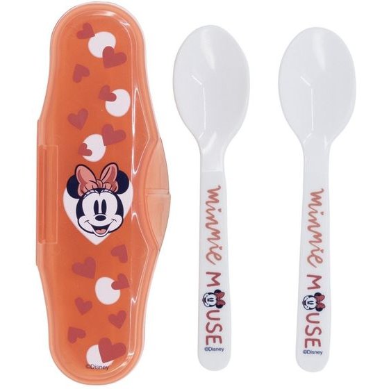 Stor Disney: Minnie Mouse Heart Full - Toddler 2 Pcs Pp Traveling Spoons (10766)