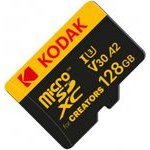 Kodak Microsdxc Memory Card For Creators With Adapter, 128Gb, Class 10 / UHS-1 U3 - (EKMSDM128GXCU3CR)