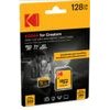 Kodak Microsdxc Memory Card For Creators With Adapter, 128Gb, Class 10 / UHS-1 U3 - (EKMSDM128GXCU3CR)