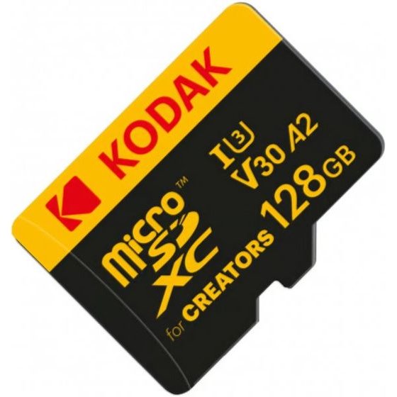 Kodak Microsdxc Memory Card For Creators With Adapter, 128Gb, Class 10 / UHS-1 U3 - (EKMSDM128GXCU3CR)