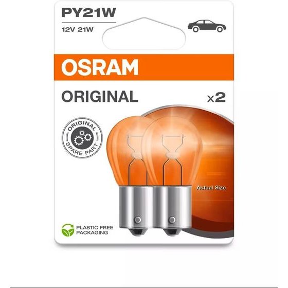 OSRAM ��������� ���� ����������� Original - Metal Base PY21W BAU15s / 7507-2BL