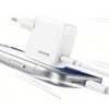 Usams CC339 T76 45W Gan USB-C Wall Charger + SJ711 USB-C To USB-C Cable (1m, White) - (T76TZ01)