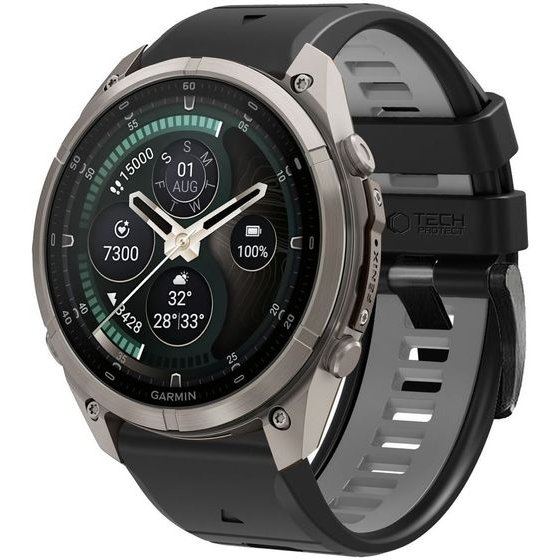 Tech-Protect Iconband Pro Garmin Fenix 5X / 5X Plus / 6X / 6X Pro / 7X / 8 / 8 Pro / 9 / 9 Pro (47 MM) BLACK/GREY