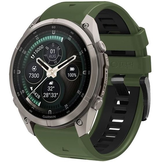 Tech-Protect Iconband Pro Garmin Fenix 5X / 5X Plus / 6X / 6X Pro / 7X / 8 / 8 Pro / 9 / 9 Pro (51 MM) GREEN/BLACK