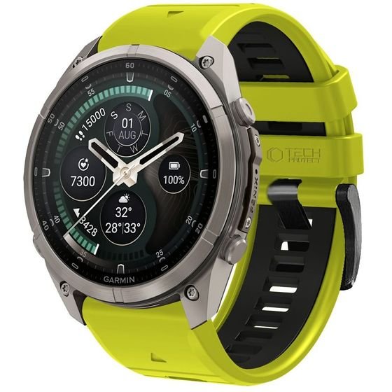 Tech-Protect Iconband Pro Garmin Fenix 5X / 5X Plus / 6X / 6X Pro / 7X / 8 / 8 Pro / 9 / 9 Pro (51 MM) LIME/BLACK