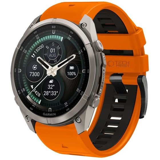 Tech-Protect Iconband Pro Garmin Fenix 5X / 5X Plus / 6X / 6X Pro / 7X / 8 / 8 Pro / 9 / 9 Pro (51 MM) ORANGE/BLACK