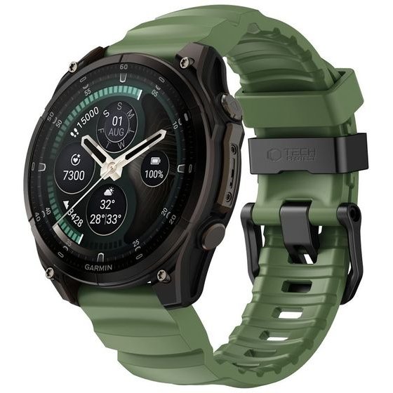 Tech-Protect Motion Garmin Fenix 5X / 5X Plus / 6X / 6X Pro / 7X / 8 / 8 Pro / 9 / 9 Pro (47 MM) Military GREEN