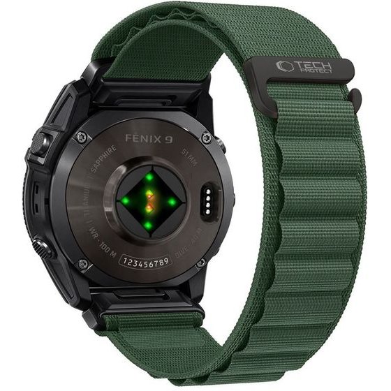 Tech-Protect Nylon Pro Garmin Fenix 5X / 5X Plus / 6X / 6X Pro / 7X / 8 / 8 Pro / 9 / 9 Pro (51 MM) Military GREEN