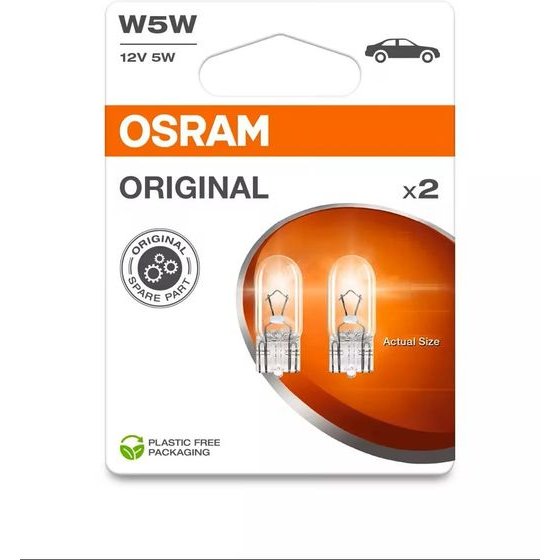 Ledvance Osram OSRAM ��������� ����������� Original - Glass Wedge Base W5W W2.1x9.5d / 2825-2BL