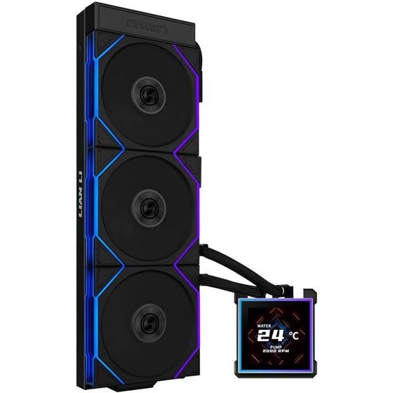 Lian Li Hydroshift Ii LCD-S 360 Rgb Tl Flex Fan Black - Aio Cpu Liquid Cooler With Tl Rgb Fans - (G89.GHS2LCDS36TFB.00)